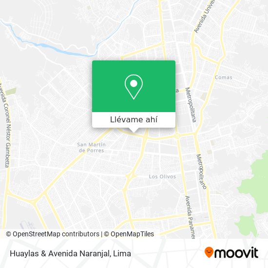 Mapa de Huaylas & Avenida Naranjal
