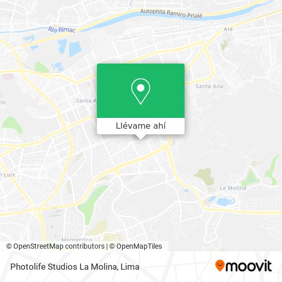 Mapa de Photolife Studios La Molina