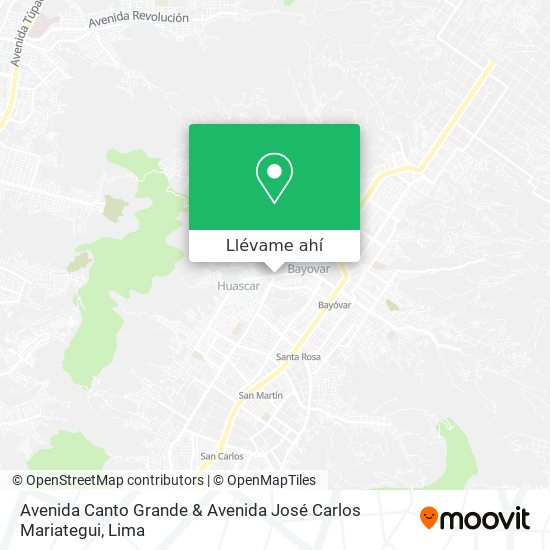 Mapa de Avenida Canto Grande & Avenida José Carlos Mariategui