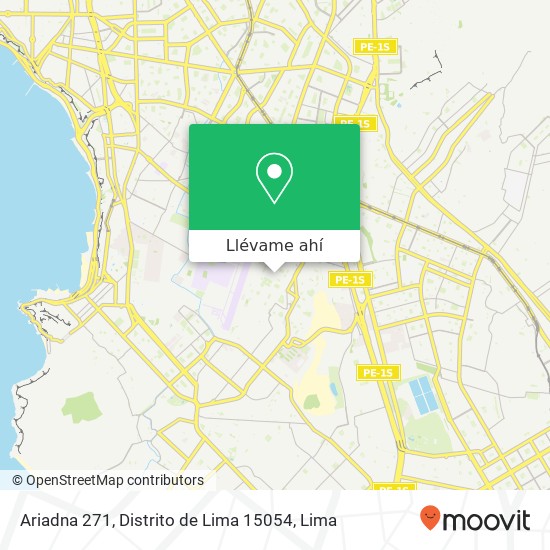 Mapa de Ariadna 271, Distrito de Lima 15054