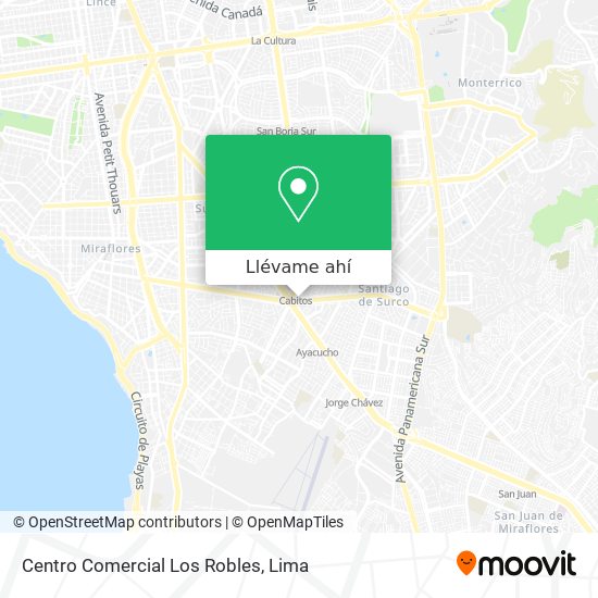 Mapa de Centro Comercial Los Robles
