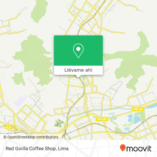 Mapa de Red Gorila Coffee Shop