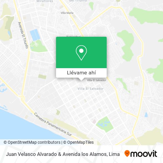 Mapa de Juan Velasco Alvarado & Avenida los Alamos