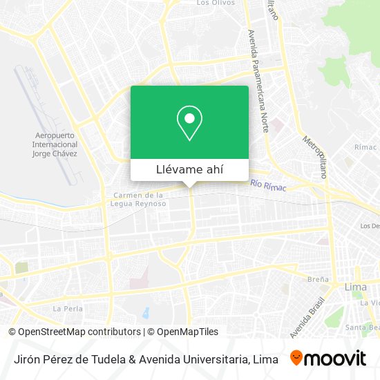 Mapa de Jirón Pérez de Tudela & Avenida Universitaria