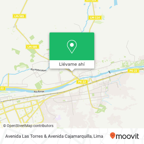Mapa de Avenida Las Torres & Avenida Cajamarquilla