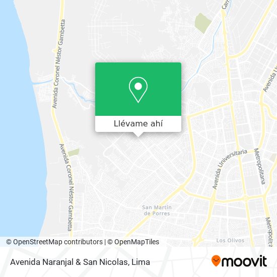 Mapa de Avenida Naranjal & San Nicolas