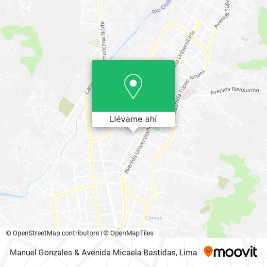 Mapa de Manuel Gonzales & Avenida Micaela Bastidas