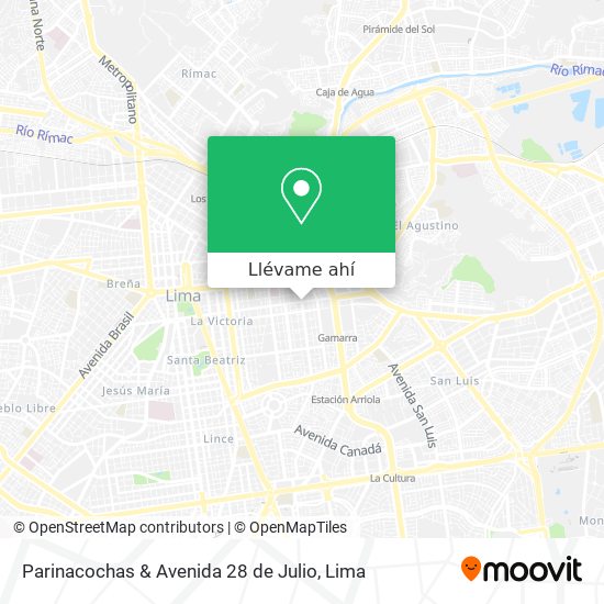 Mapa de Parinacochas & Avenida 28 de Julio