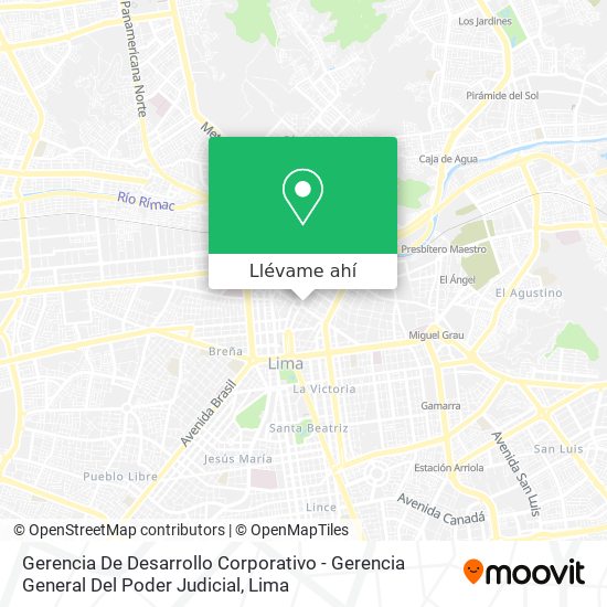 Mapa de Gerencia De Desarrollo Corporativo - Gerencia General Del Poder Judicial