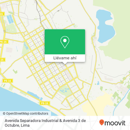 Mapa de Avenida Separadora Industrial & Avenida 3 de Octubre