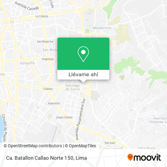 Mapa de Ca. Batallon Callao Norte 150