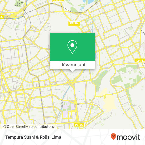 Mapa de Tempura Sushi & Rolls