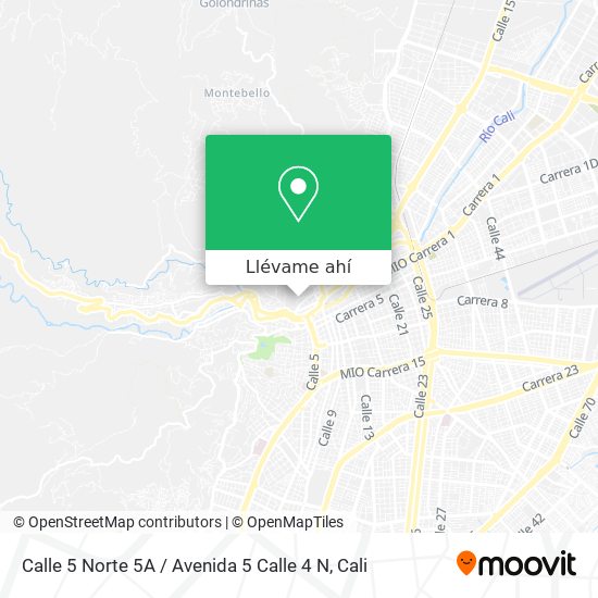 Mapa de Calle 5 Norte 5A / Avenida 5 Calle 4 N