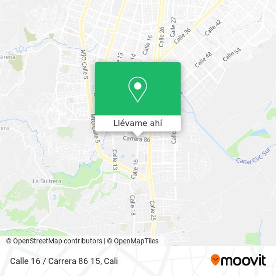 Mapa de Calle 16 / Carrera 86 15