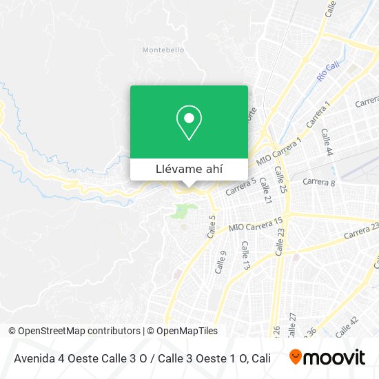 Mapa de Avenida 4 Oeste Calle 3 O / Calle 3 Oeste 1 O