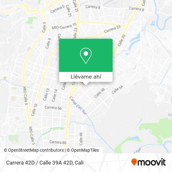 Mapa de Carrera 42D / Calle 39A 42D