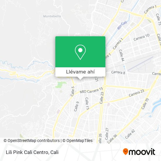 Mapa de Lili Pink Cali Centro