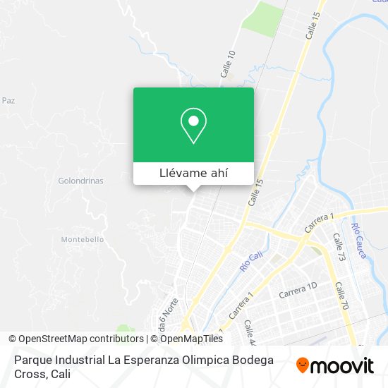 Mapa de Parque Industrial La Esperanza Olimpica Bodega Cross