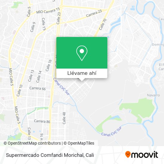 Mapa de Supermercado Comfandi Morichal