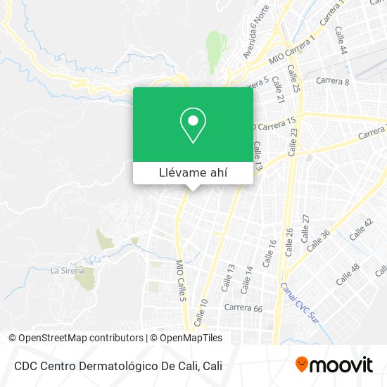 Mapa de CDC Centro Dermatológico De Cali