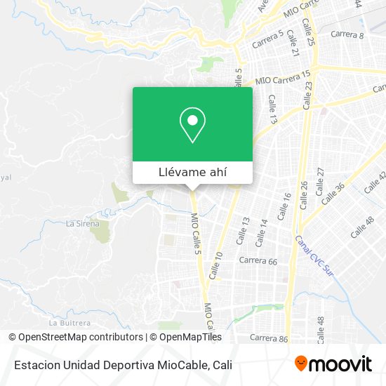Mapa de Estacion Unidad Deportiva MioCable
