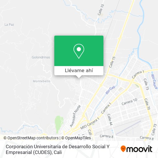 Mapa de Corporación Universitaria de Desarrollo Social Y Empresarial (CUDES)