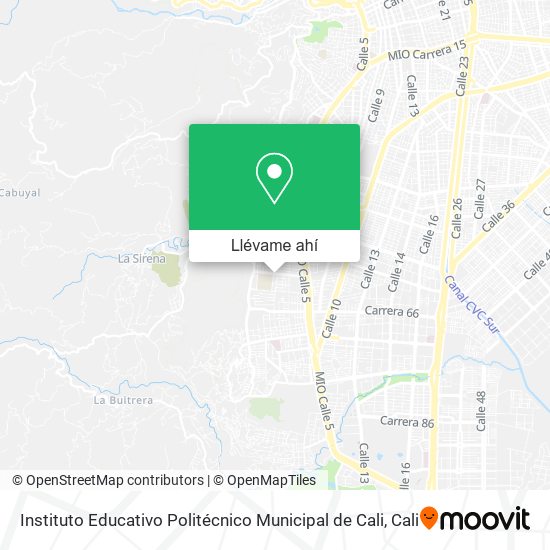Mapa de Instituto Educativo Politécnico Municipal de Cali