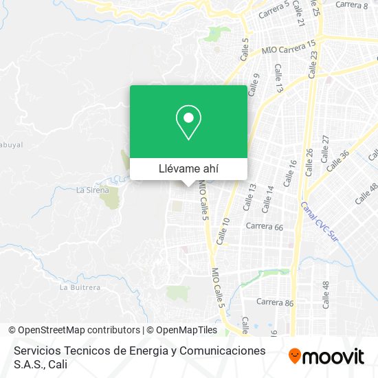 Mapa de Servicios Tecnicos de Energia y Comunicaciones S.A.S.