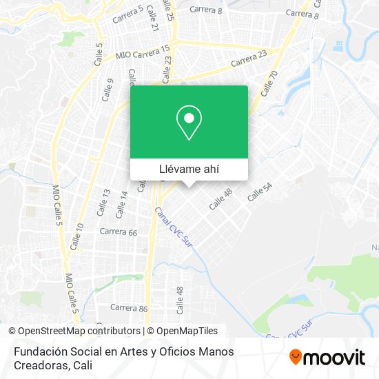 Mapa de Fundación Social en Artes y Oficios Manos Creadoras