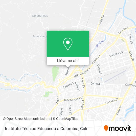 Mapa de Instituto Técnico Educando a Colombia