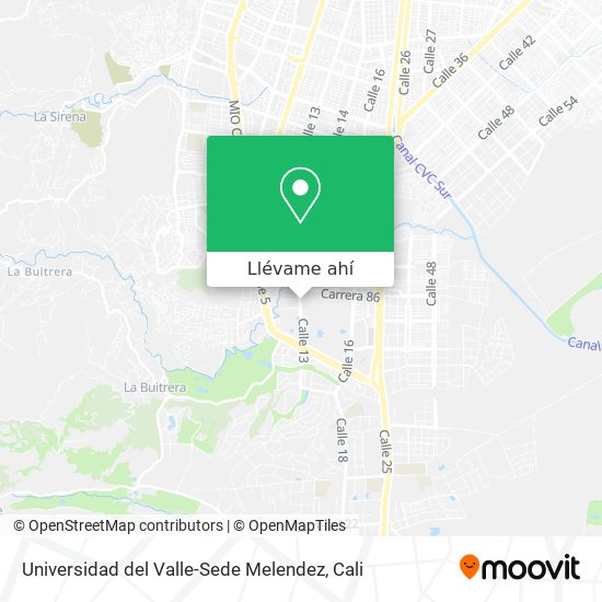 Cómo llegar a Universidad del Valle-Sede Melendez en Santiago De Cali en  Autobús?