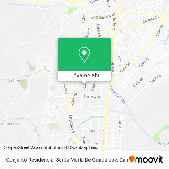 Mapa de Conjunto Residencial Santa María De Guadalupe