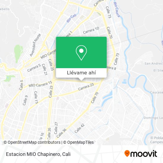 Mapa de Estacion MIO Chapinero
