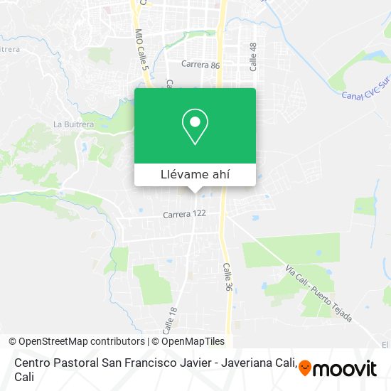 Mapa de Centro Pastoral San Francisco Javier - Javeriana Cali