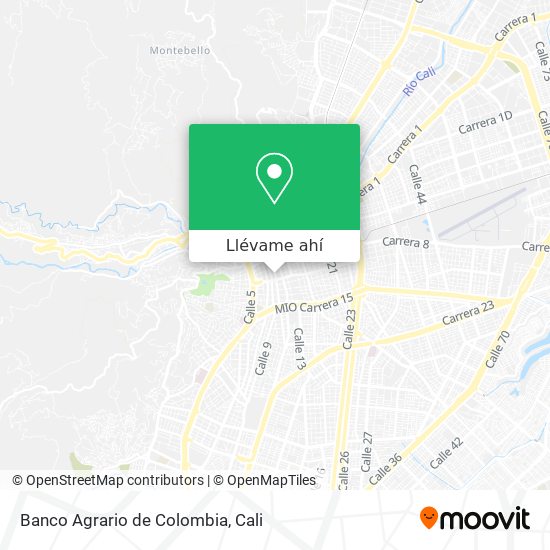 Mapa de Banco Agrario de Colombia