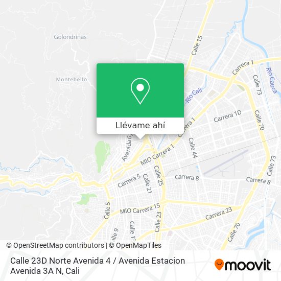 Mapa de Calle 23D Norte Avenida 4 / Avenida Estacion Avenida 3A N