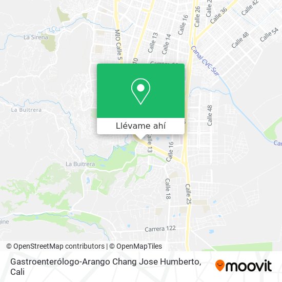 Mapa de Gastroenterólogo-Arango Chang Jose Humberto