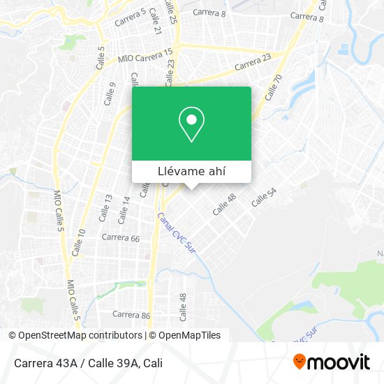 Mapa de Carrera 43A / Calle 39A