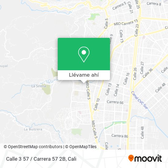 Mapa de Calle 3 57 / Carrera 57 2B