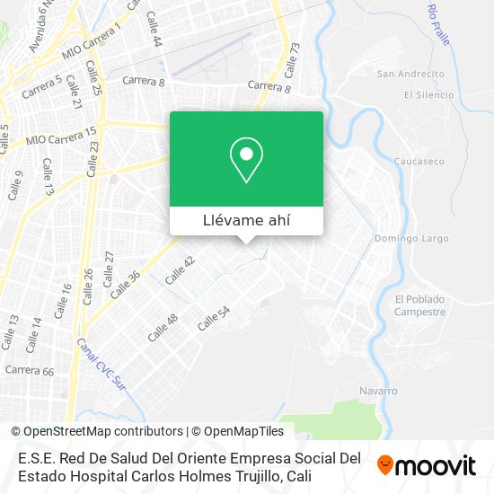Mapa de E.S.E. Red De Salud Del Oriente Empresa Social Del Estado Hospital Carlos Holmes Trujillo
