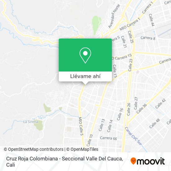 Mapa de Cruz Roja Colombiana - Seccional Valle Del Cauca
