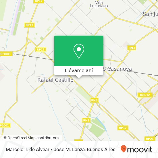 Mapa de Marcelo T. de Alvear / José M. Lanza