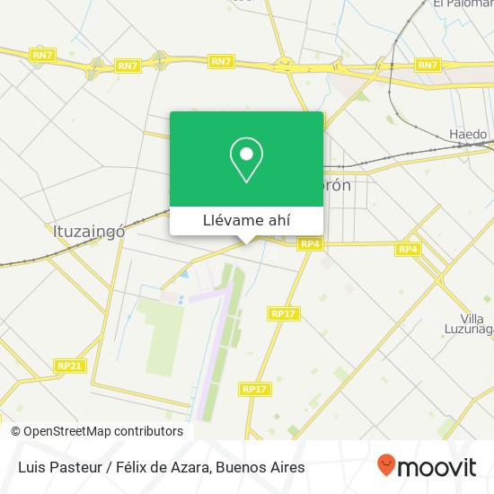 Mapa de Luis Pasteur / Félix de Azara