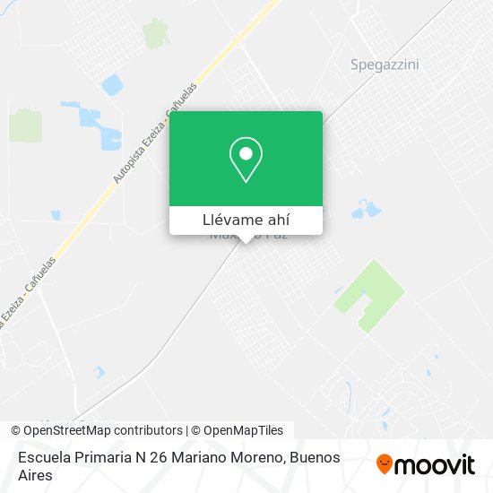 Mapa de Escuela Primaria N 26 Mariano Moreno
