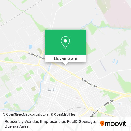 Mapa de Rotisería y Viandas Empresariales RocíO Goenaga