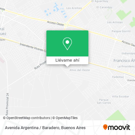 Mapa de Avenida Argentina / Baradero