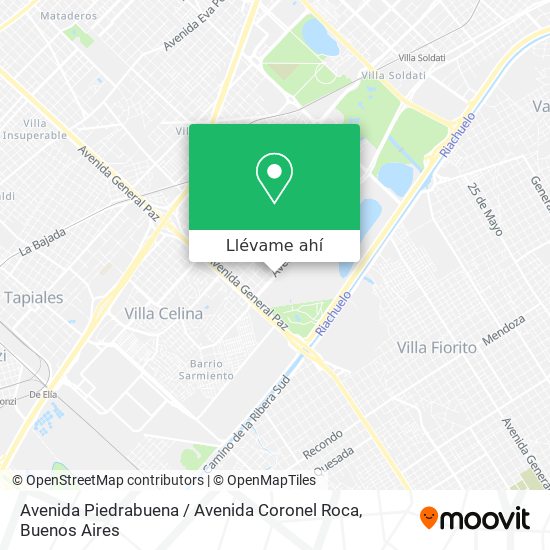 Mapa de Avenida Piedrabuena / Avenida Coronel Roca