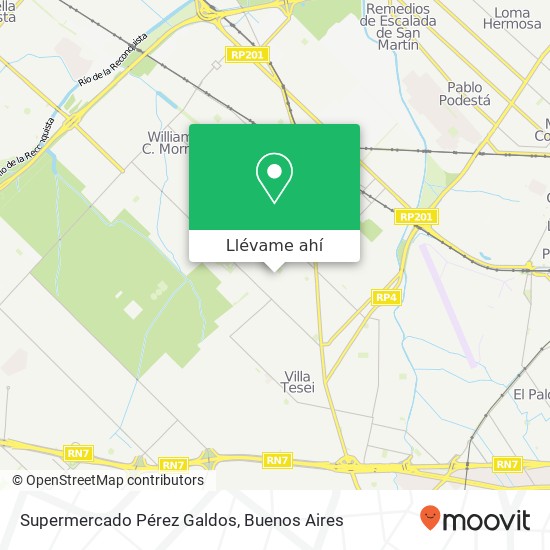 Mapa de Supermercado Pérez Galdos