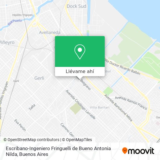 Mapa de Escribano-Ingeniero Fringuelli de Bueno Antonia Nilda