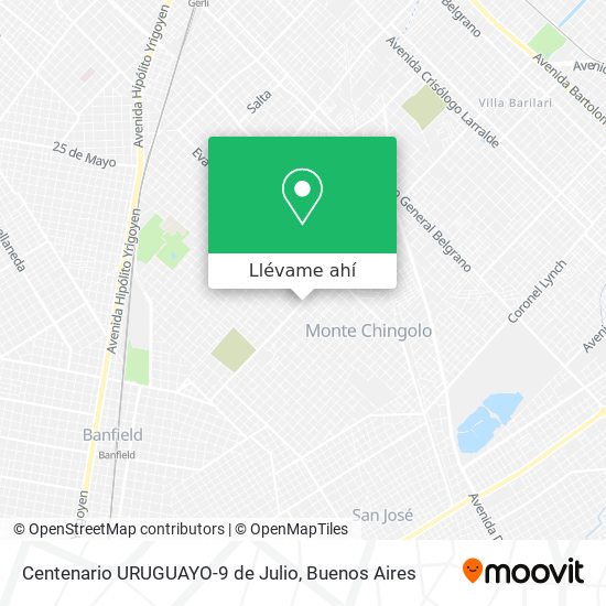 Mapa de Centenario URUGUAYO-9 de Julio